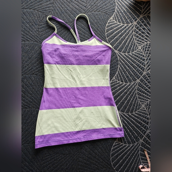 lululemon athletica Striped Lavender and Mint Racerback Tank - Picture 4 of 5